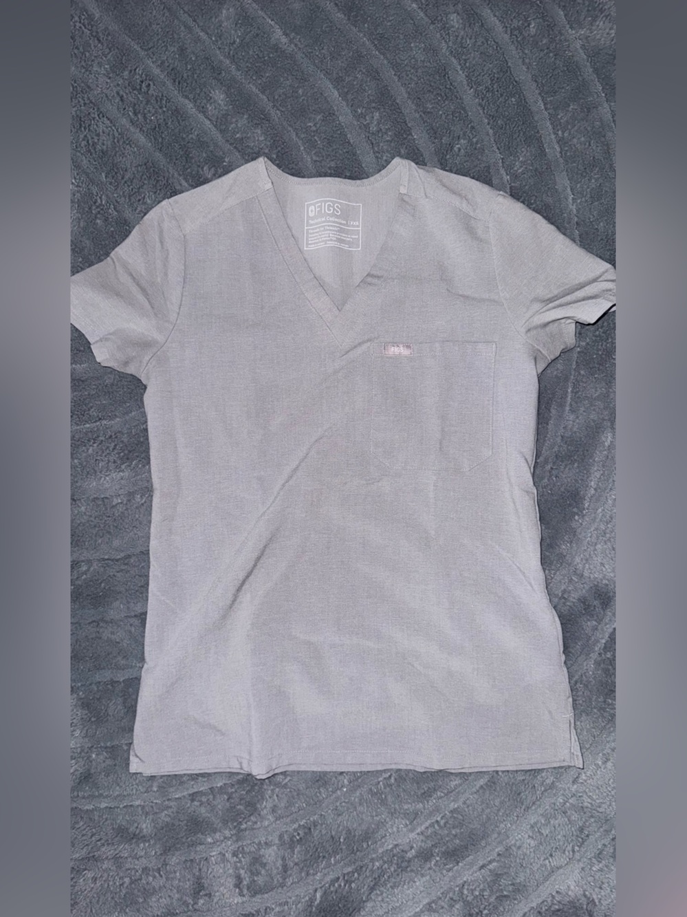 Figs Catarina Scrub Top in Space Grey
